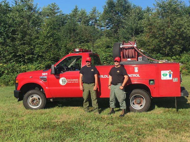 David Kullgren (L) and Tom Trask (R) are en route to California to battle the Mendocino Complex fire. Photo courtesy of the New Hampshire Department of Natural and Cultural Resources
