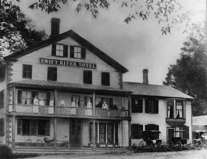 A photograph of the Swift River Hotel in Enfield, Mass., taken before the valley was flooded. Courtesy of Friends of the Quabbin