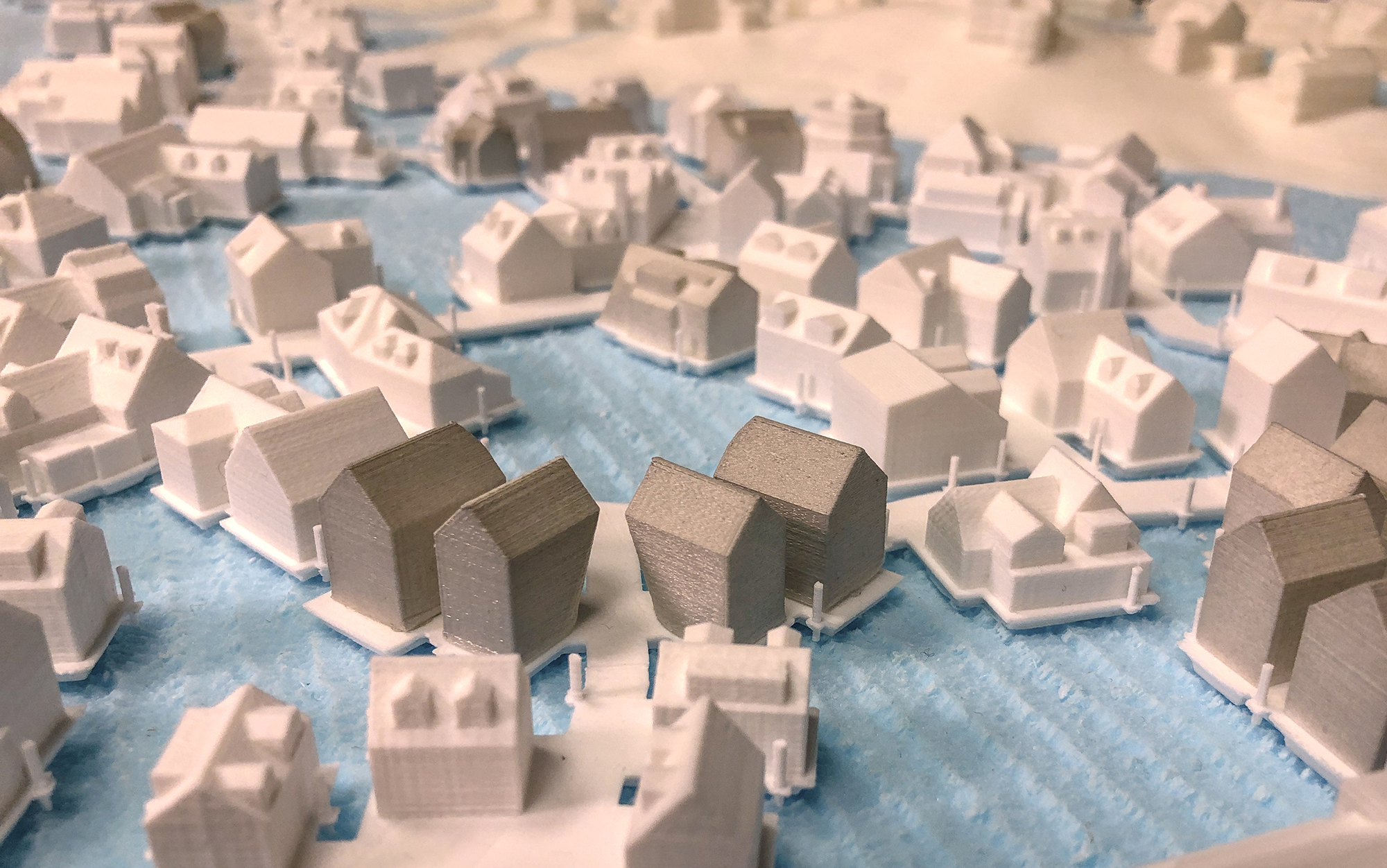 Architecture student Ben Hait's designs for a future Provincetown, Massachusetts. Courtesy of Adam Sherman